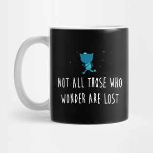 Not all those who wonder are lost- Adventure-Sunset- Black Mug